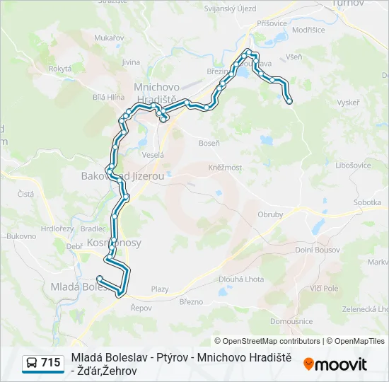 715 Bus Line Map