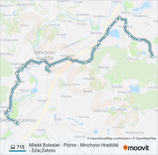 Автобус 715: карта маршрута