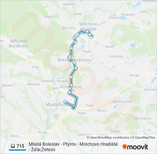 715 Bus Line Map