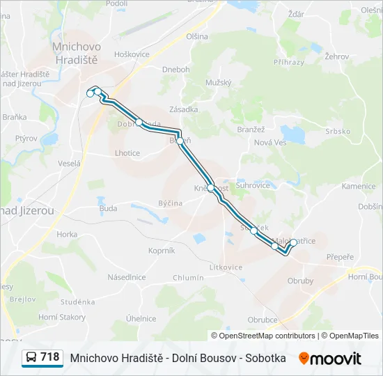 718 Bus Line Map