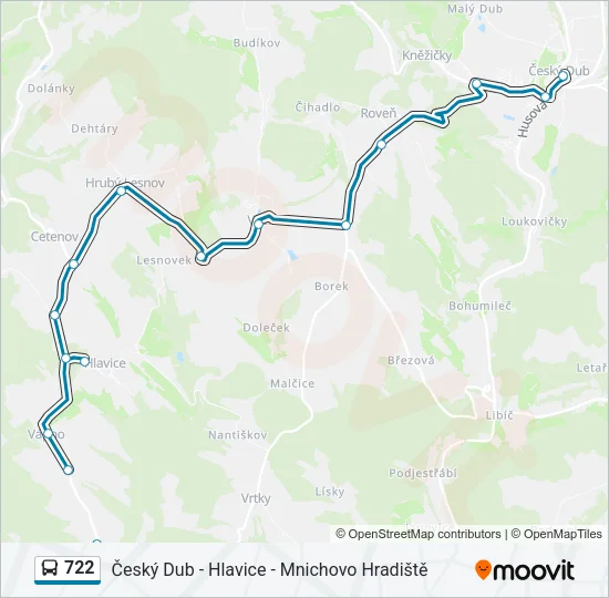 722 Bus Line Map