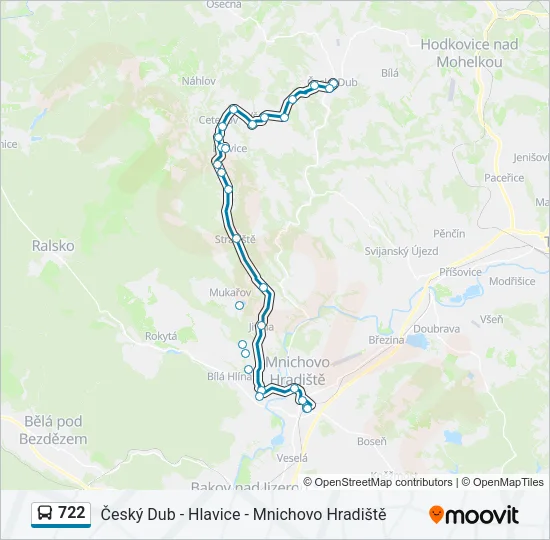 722 Bus Line Map