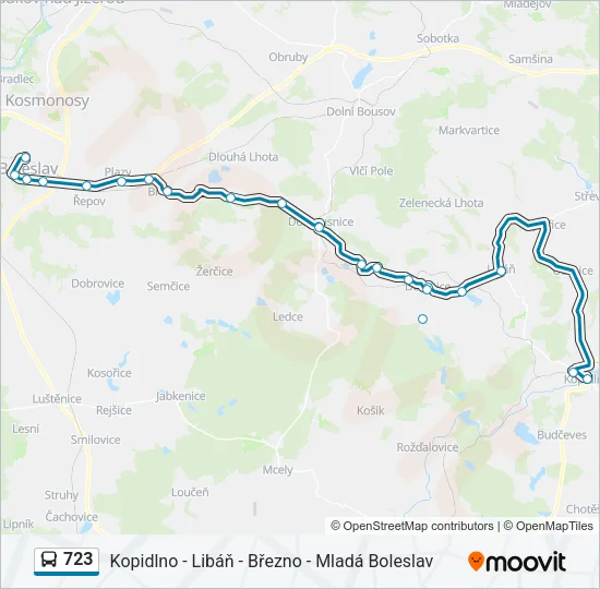 723 Bus Line Map