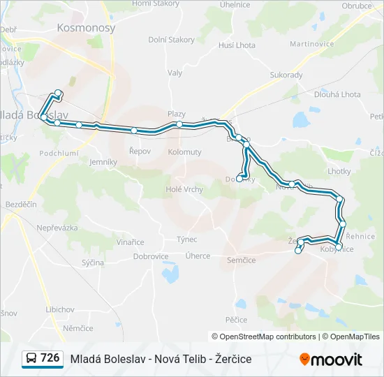 726 Bus Line Map