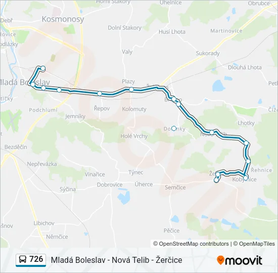 726 Bus Line Map