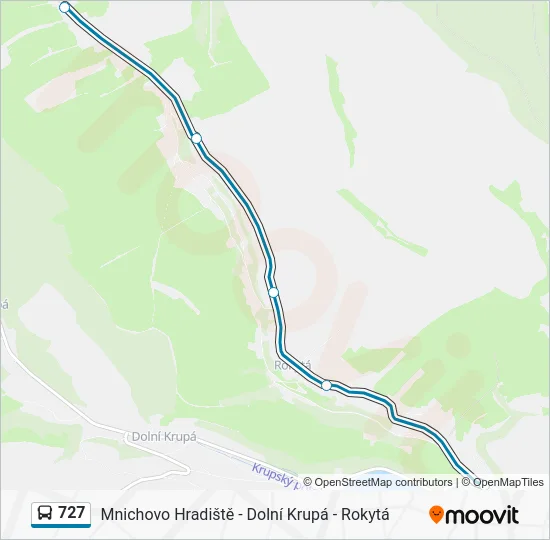 Автобус 727: карта маршрута