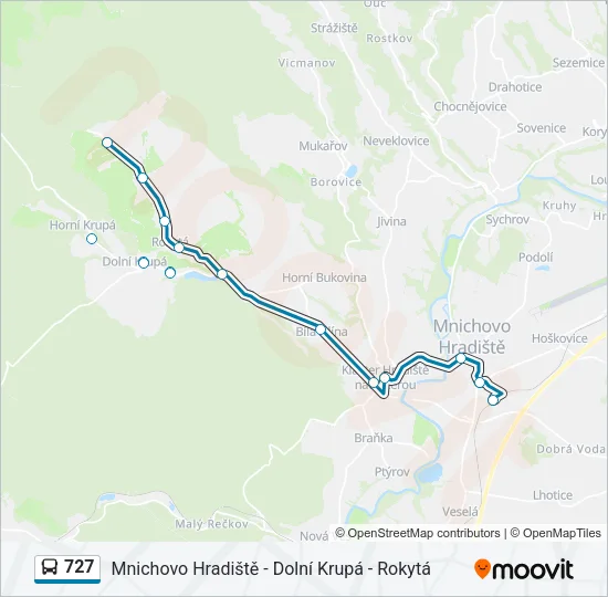 727 Bus Line Map