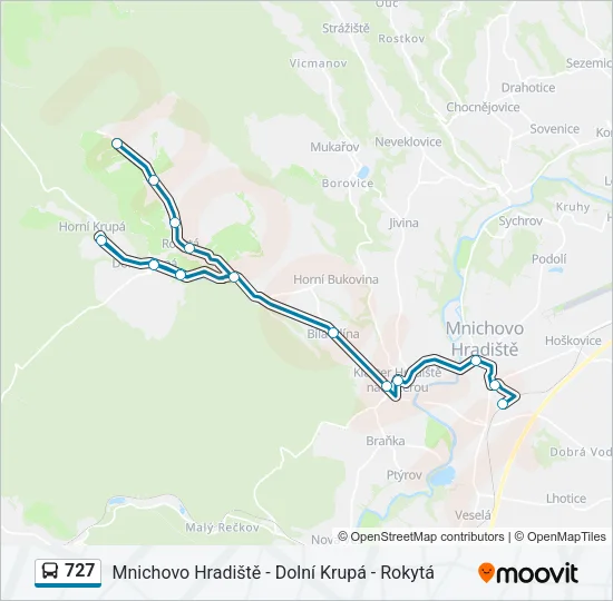 727 Bus Line Map