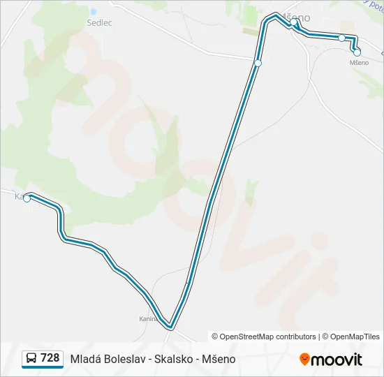 Автобус 728: карта маршрута