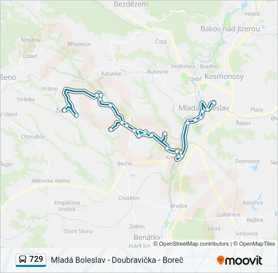 729 Bus Line Map