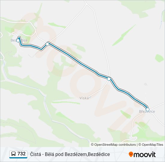 Автобус 732: карта маршрута