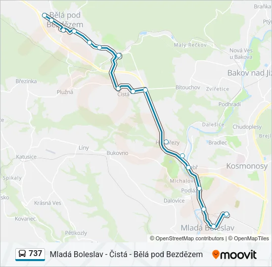 737 Bus Line Map