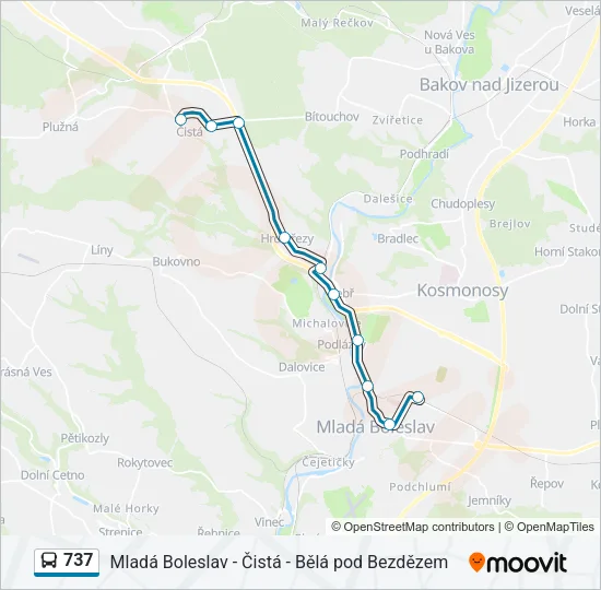 737 Bus Line Map