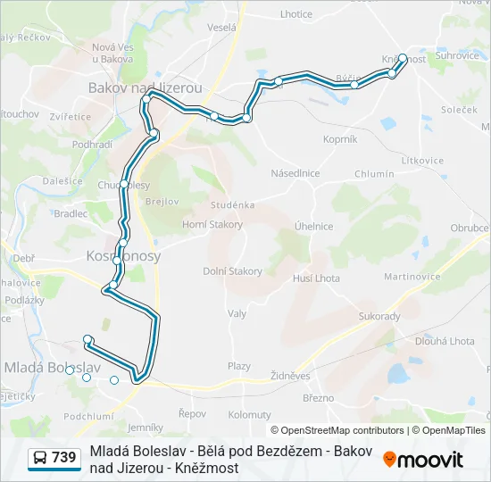 739 Bus Line Map