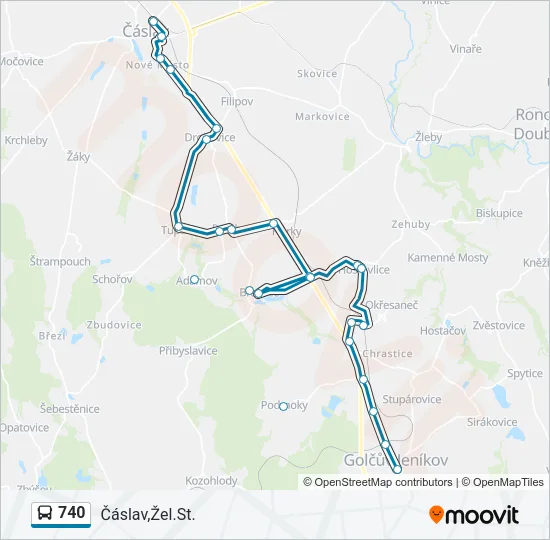 740 Bus Line Map