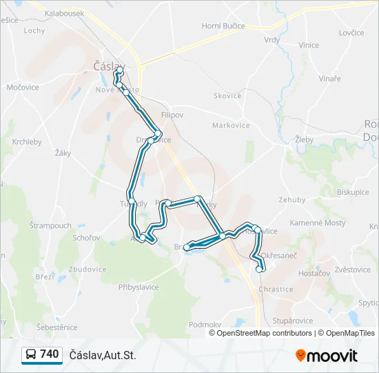 740 Bus Line Map