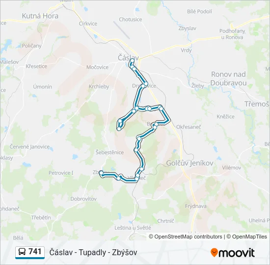 Автобус 741: карта маршрута