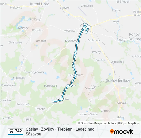 742 Bus Line Map