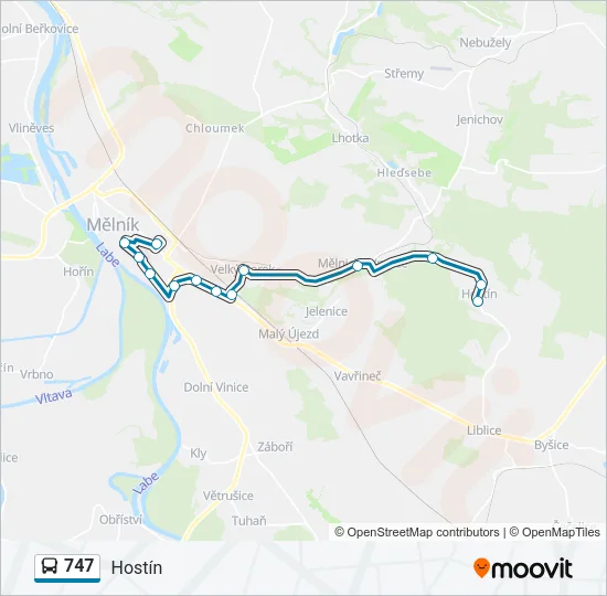 747 Bus Line Map