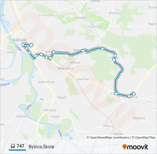 747 Bus Line Map