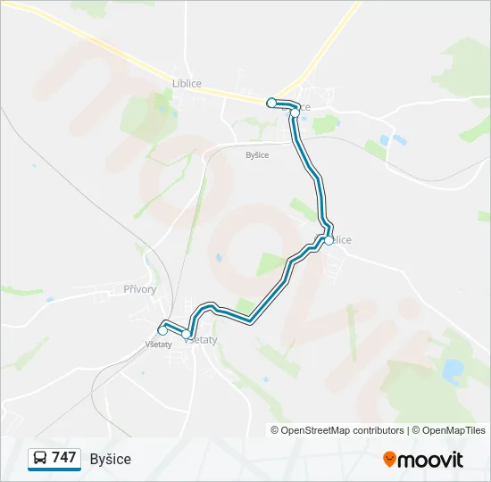 747 Bus Line Map