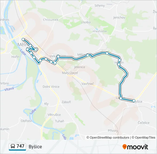 747 Bus Line Map