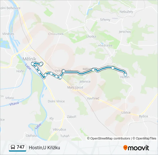 747 Bus Line Map