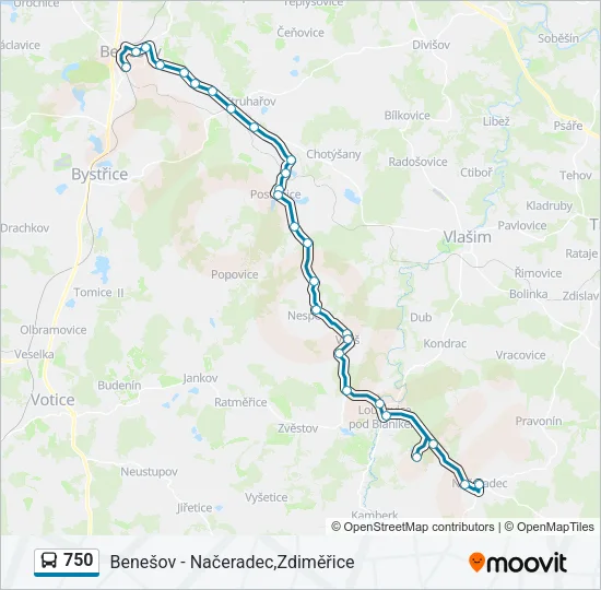 750 Bus Line Map
