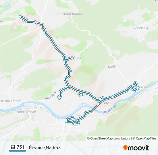 751 Bus Line Map