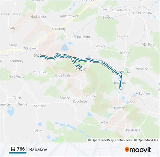 766 Bus Line Map