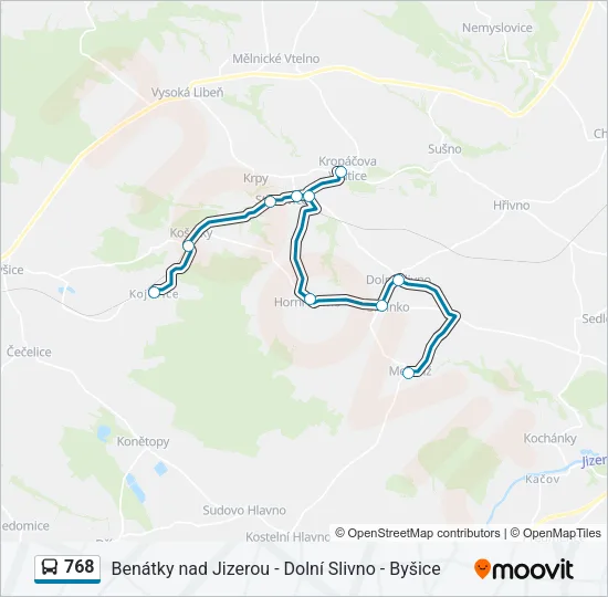 768 Bus Line Map