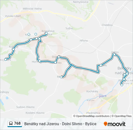 768 Bus Line Map