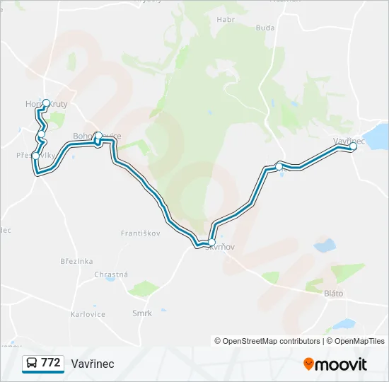 772 Bus Line Map