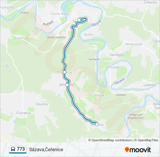 773 Bus Line Map