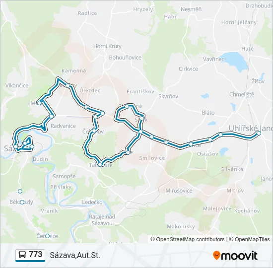 773 Bus Line Map
