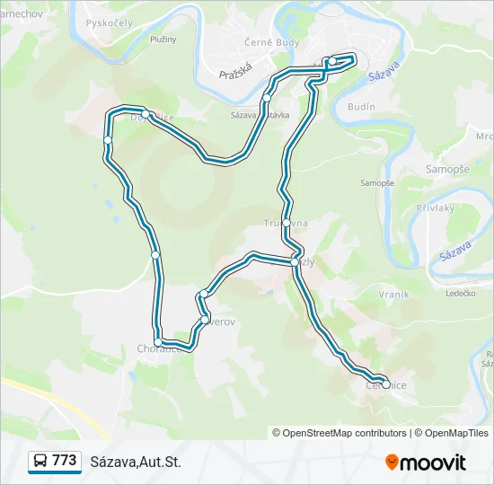 773 Bus Line Map