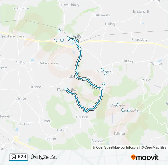 823 Bus Line Map