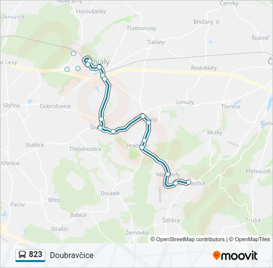 823 Bus Line Map