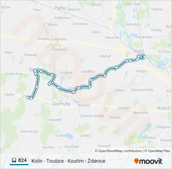 824 Bus Line Map