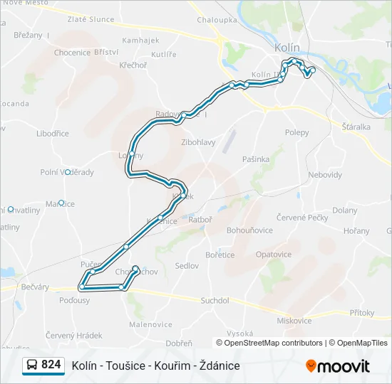 824 Bus Line Map
