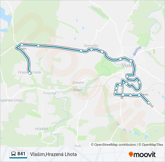 Автобус 841: карта маршрута
