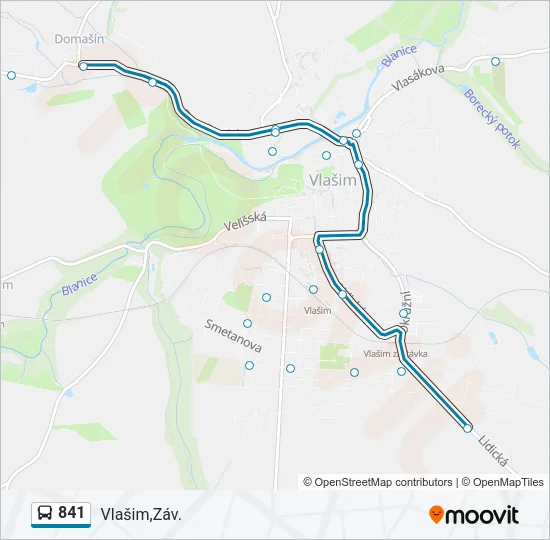 841 Bus Line Map