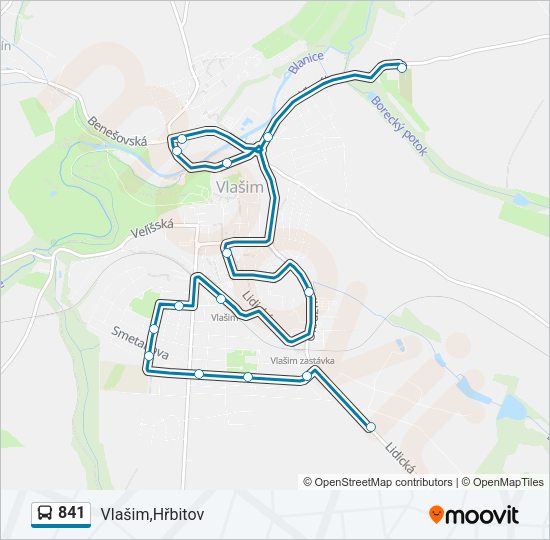 Автобус 841: карта маршрута