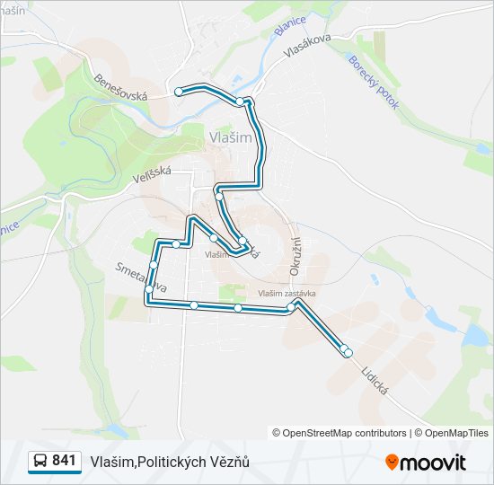 Автобус 841: карта маршрута