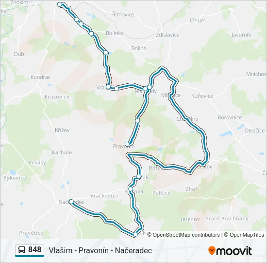 848 Bus Line Map