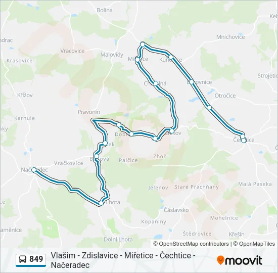 849 Bus Line Map