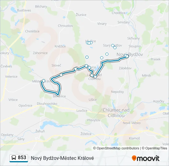 853 Bus Line Map