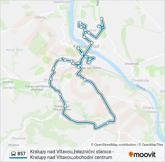 857 Bus Line Map