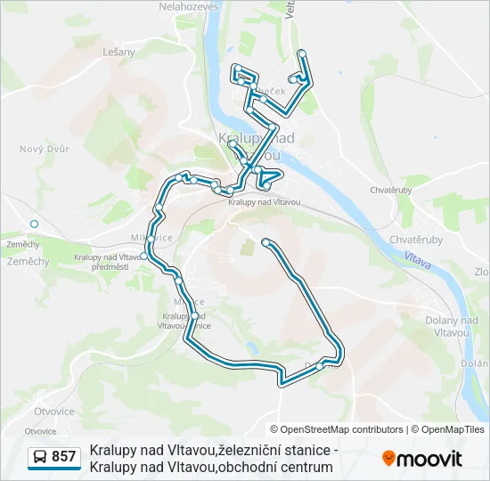 Автобус 857: карта маршрута