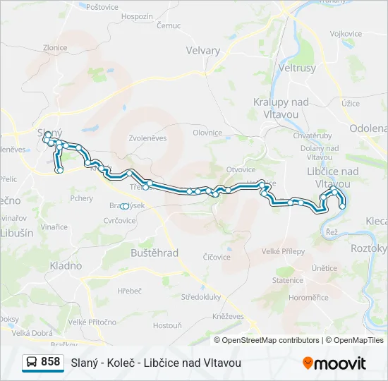858 Bus Line Map